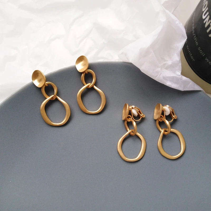

Free Shipping Circle Link Metal Punk Styles Earring