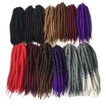 Роскошные для плетения 1" 12 прядей/упаковка 13 цветов вязанные косички Гавана Mambo Твист Синтетические косички для наращивания волос