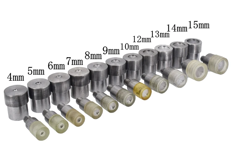 Колпачок заклепка пресс-форма инструмент для ручной пресс-машины двухсторонняя форма доступна 4 мм-15 мм металлическая круглая заклепка установка инструмент