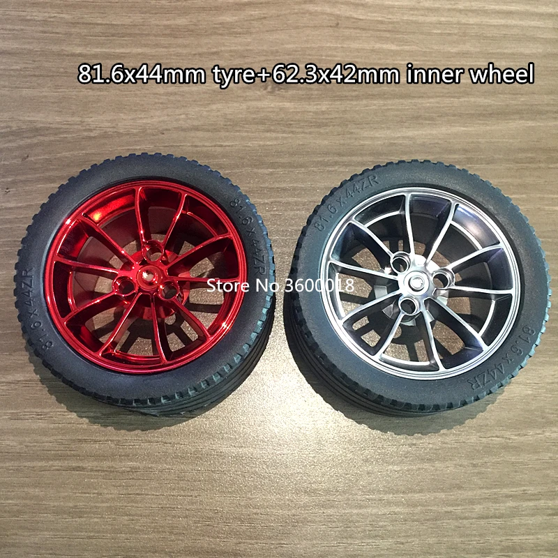 LEGO Pair of Tires with Silver Spoked Rims