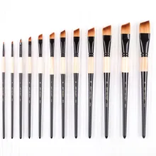 215 косые высококачественные кисти с деревянной ручкой таклон для рисования волос художественные кисти для рисования акварелью и маслом