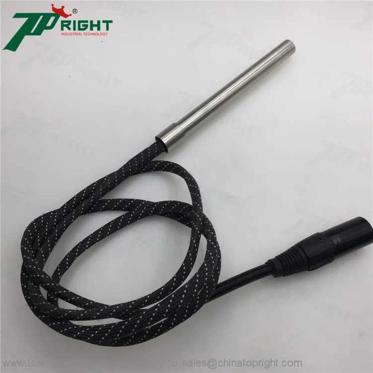 120v200w dia.6.5mm x100mm высокой плотности Картридж нагреватель с 5 pin кевлар рукав xlr штекер