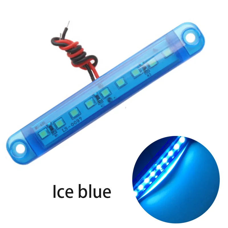 RXZ 10 шт. 24 В 9SMD светодиодные фары для грузовиков маркер светильник автомобильный Автобус Грузовик боковой маркер индикатор прицеп светильник задний боковой фонарь - Цвет: Ice blue