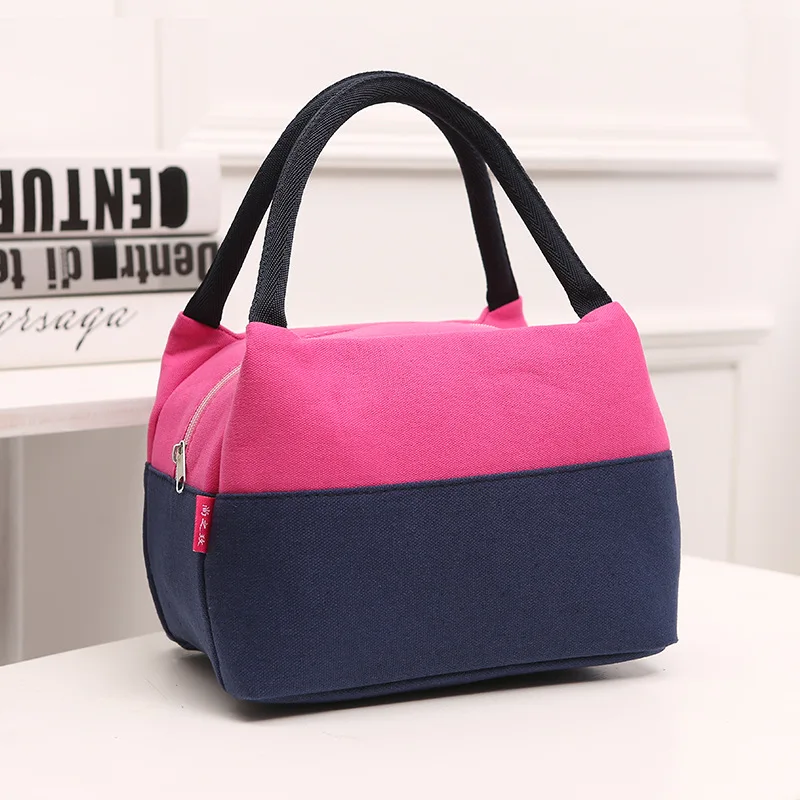 

2019 new fashion women Lunch bag Portable Insulated Canvas Lunch box
