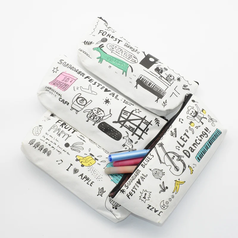 

pencil case kawaii lapiz etui pennen estuche piornik kalem kutusu High capacity school supplies capacidad bag papeleria material
