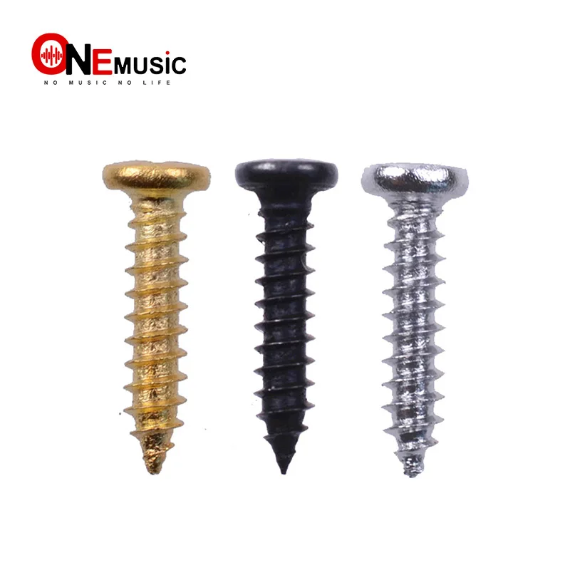 

100Pcs Acoustic Electric Guitar Tuning Pegs Screws / Bass Guitar Machine Heads Mounting screws/ Chrome Black Gold for Choose