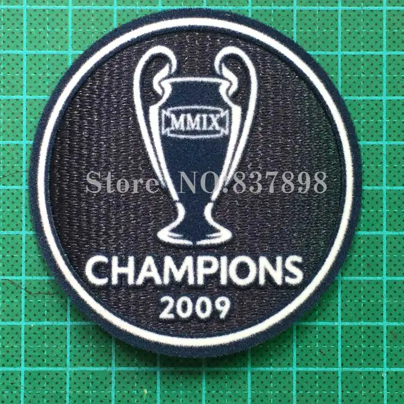 Победитель Лиги чемпионов UCL 030405060708 2009 футбольный значок кашемир Материал бархат - Цвет: 2009