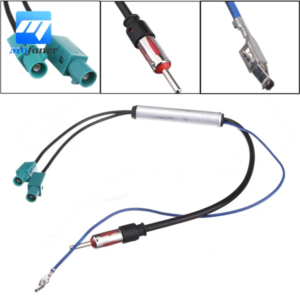 Doble FAKRA adaptador embrague DIN para AUDI SEAT SKODA VW antenas de radio adaptador
