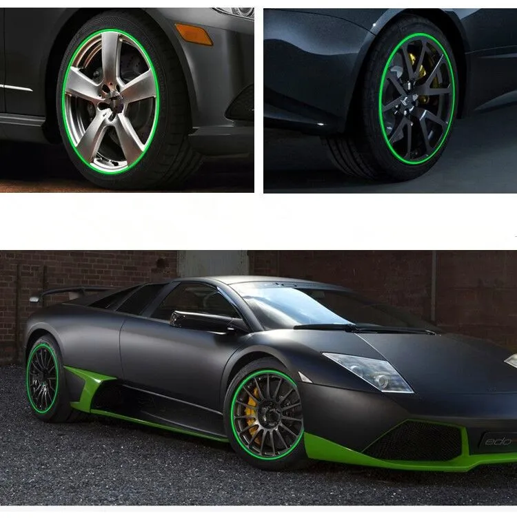 16 ストリップバイクオートバイ車のホイールストリップタイヤ反射リムステッカーとデカールデコレーションステッカー 18 5 色車スタイリング Rim Sticker Bike Carstickers And Decals Aliexpress