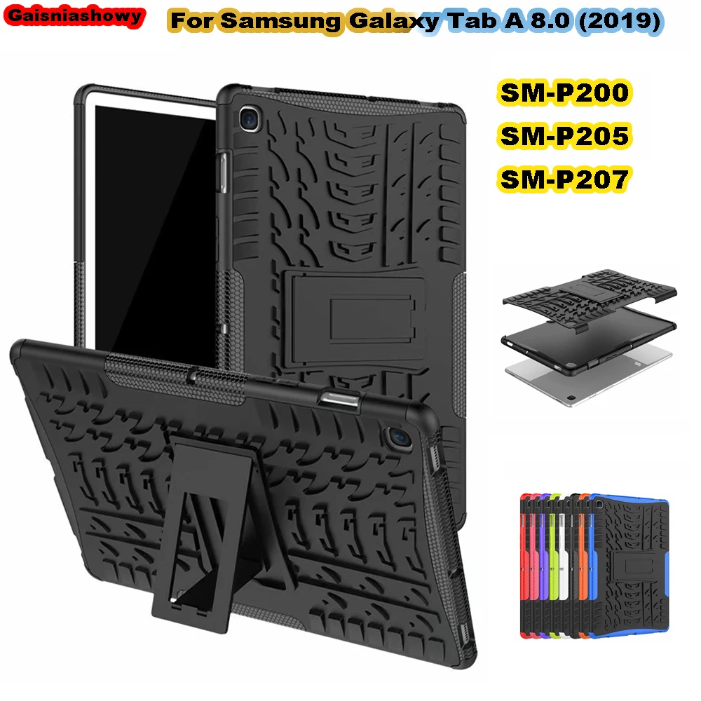 Шина силиконовый чехол для Samsung Galaxy Tab A 8 0 (2019) P200 P205 P207 SM-P200 SM-P205 противоударный