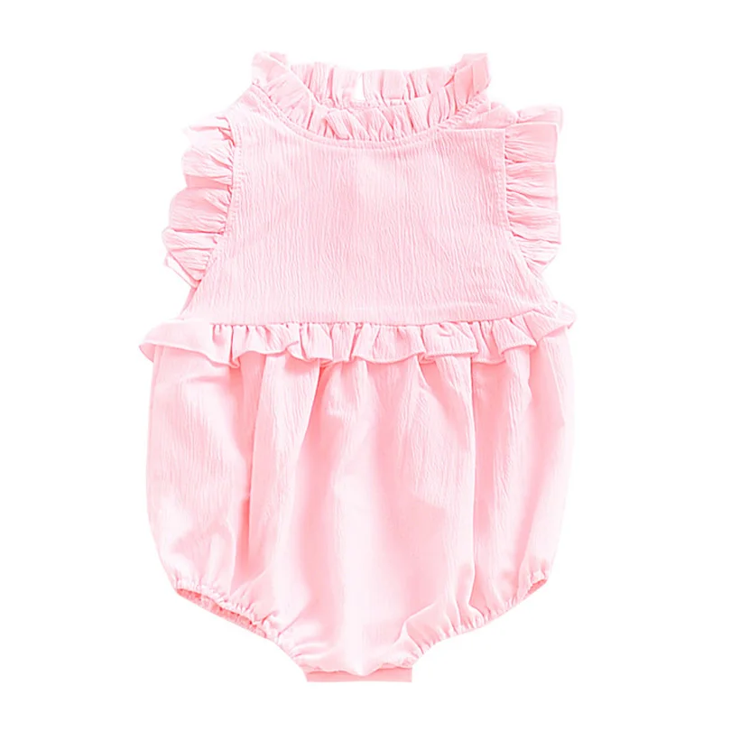0-3years nueva Babys ropa de algodón mameluco de verano volantes sin mangas de bebé mono niño Bobo Bebe niños ropa de los niños 0-3years nueva Babys ropa de algodón mameluco de verano volantes sin mangas de bebé mono niño Bobo Bebe niños ropa de los niños