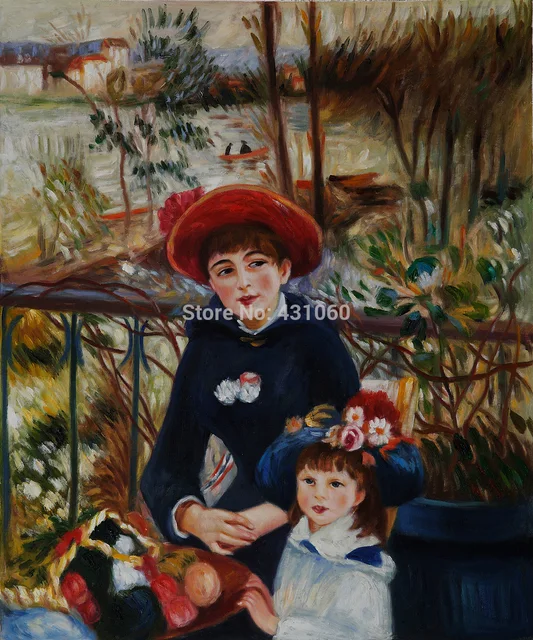 custom wall pierre auguste renoir painting two sisters on the