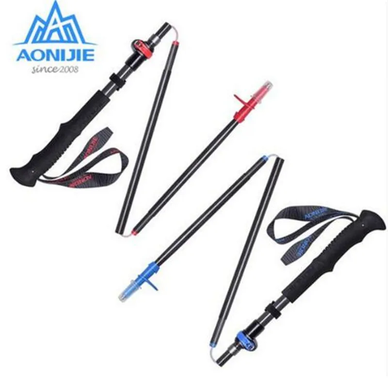 

AONIJIE Adjustable Folding Ultralight Carbon Fiber Quick Lock Trekking Poles Hiking Pole Walking Running Stick