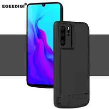 Силиконовый ударопрочный чехол для зарядки батареи с держателем для huawei P30 Pro Чехол для резервного копирования Внешний Смарт-аккумулятор