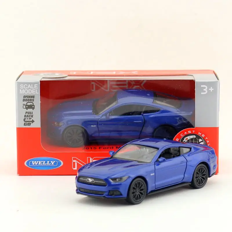 Welly 1:36 2015 Ford Mustang GT Metal Diecast Model Car New in Box Red