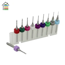 High Quality 10 Pcs CNC cutter PCB Print Circuit Board Carbide Micro Drill Bits Tool End Milling 0.3mm to 1.2 mm