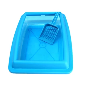 Ocardian для питомца несущая угловая подстилка для кошачьих кроваток полузакрытые анти-всплеск кошачий Туалет питомец кошачий ящик для мусора* 30 подарок Прямая - Цвет: Sky blue