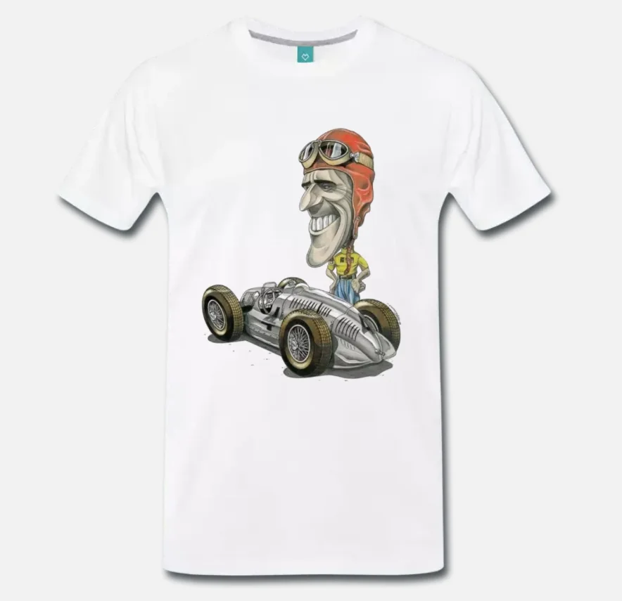 

T-SHIRT TAZIO NUVOLARI PILOTA FERRARI ALFA ROMEO FORMULA 2 S-M-L-XL-2XL-3XL