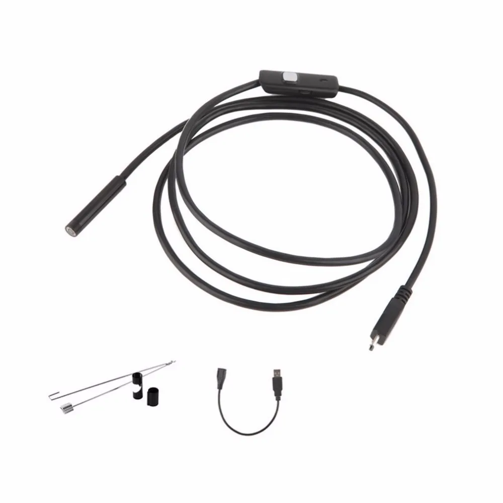 Водонепроницаемый кабель эндоскоп объектив 7 мм 1 м/1 5 м/2 м/3 м/5 м мини USB камера