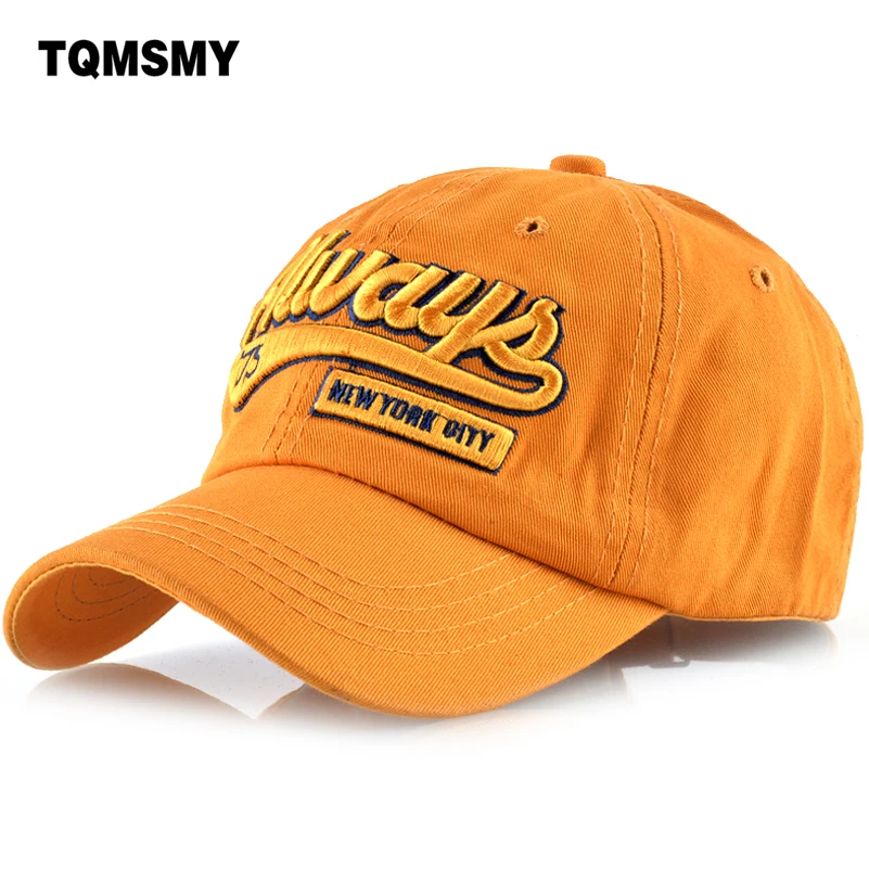 

TQMSMY 100% cotton Letter embroidery men baseball cap women casual snapback hat for men Vintage Word Always casquette TMBS72