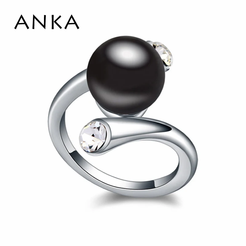 

2014 New Wholesale! Created Pearl Ring Made With Swarovski Elements, 5 Colors Available #108163