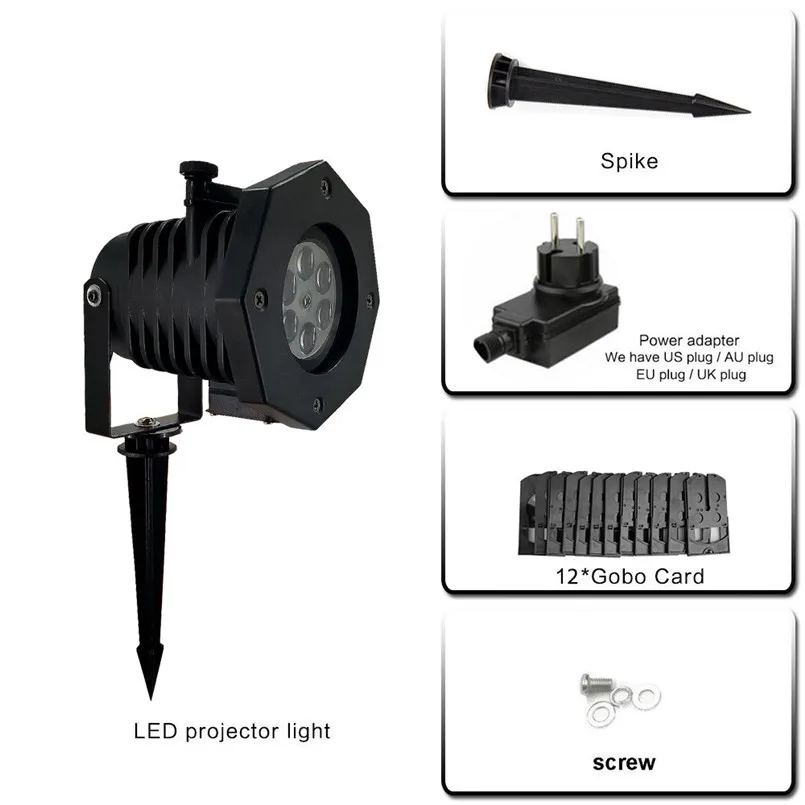 Garland Lights Outdoor Projector Snowflake Projector Christmas Halloween Projection Stage Light Luces De Navidad 35DC35