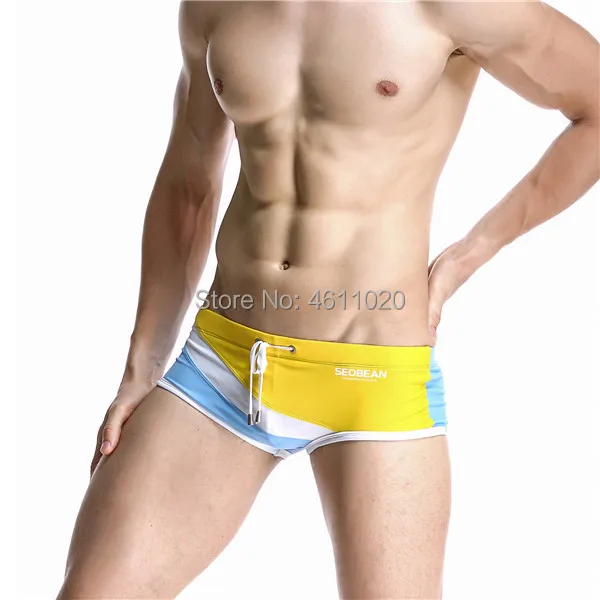 Сексуальная Мужская купальная одежда, шорты спортивные трусы с низкой талией купальники мужские пляжные шорты для серфинга Плавки Шорты Гей пенис