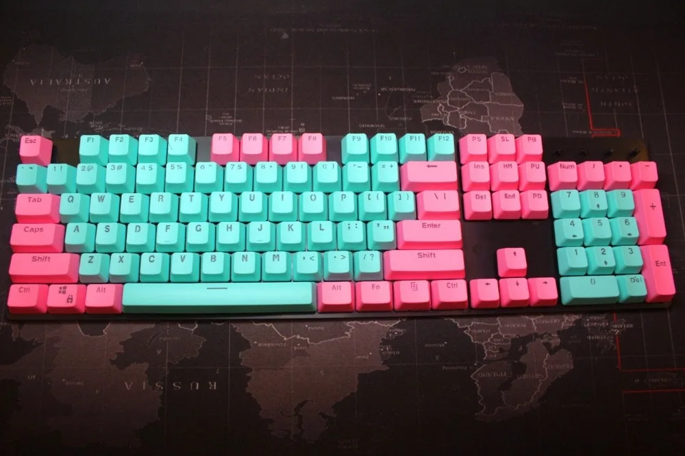 

104 Keys Miami PBT Backlit Keycap Key caps ANSI Layout OEM Profile for Cherry MX Mechanical Keyboard