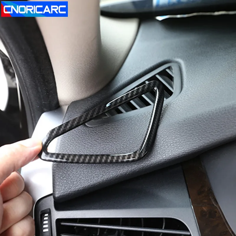 

Carbon Fiber Style Car Dashboard Air Conditioning Outlet Frame Decoration Cover Trim ABS For BMW X5 F15 X6 F16 2014-18 LHD