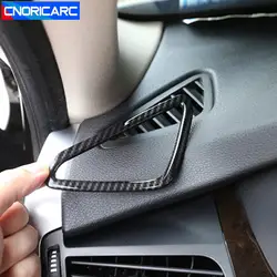 Углеродное волокно Стиль автомобильный Кондиционер для приборной панели на выходе рамка украшения накладка из АБС-пластика для BMW X5 F15 X6 F16