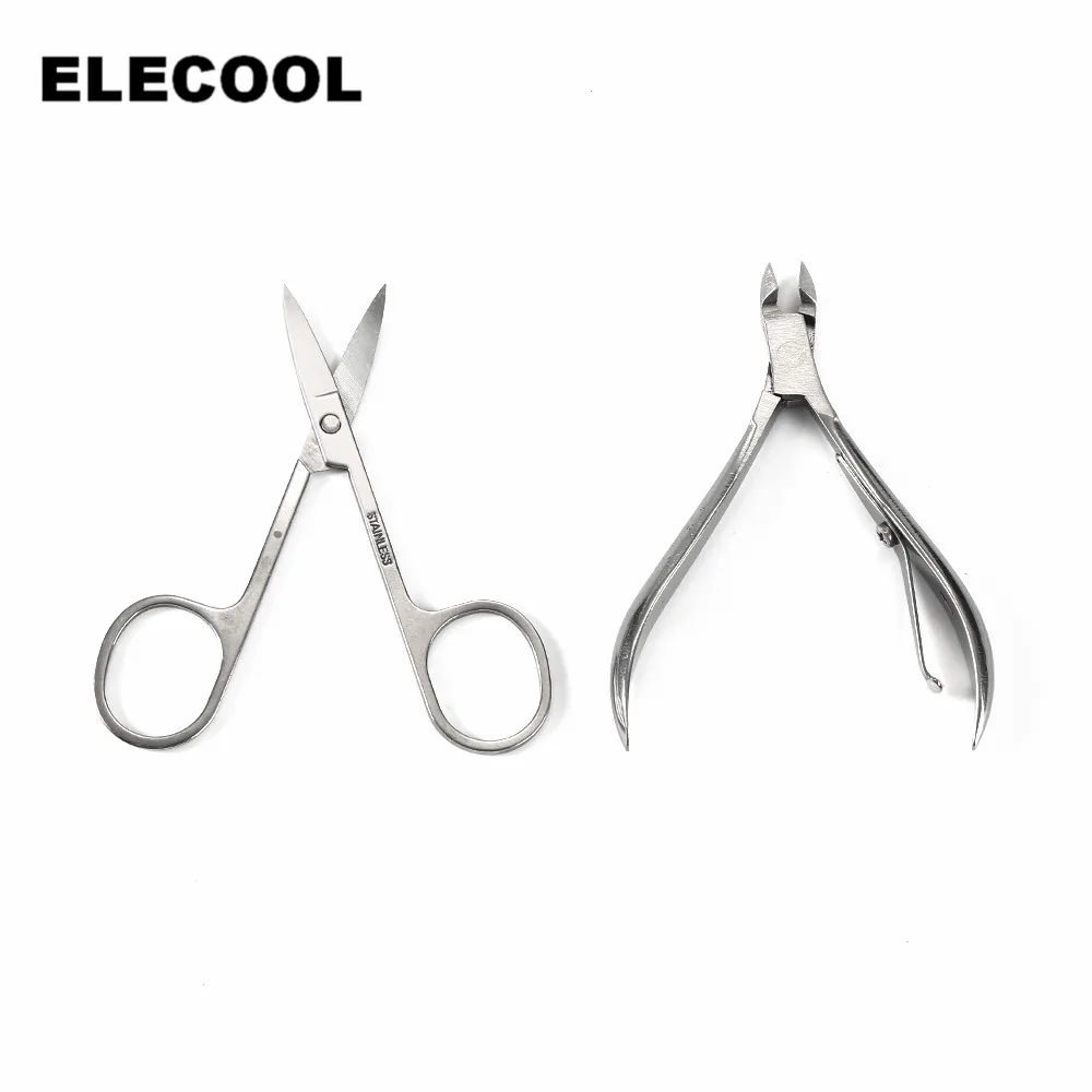 Harga ELECOOL 12 in 1 Stainless Steel Manicure Pedicure Set Perawatan Kuku Nail Kutikula Nipper Cutter Grooming Kit