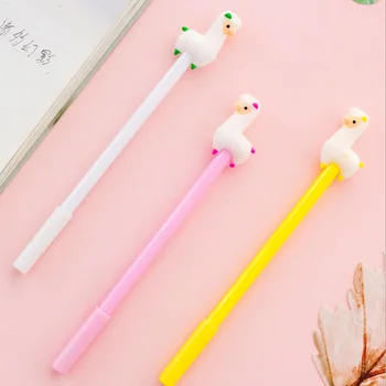 

3pcs/lot Lovely Alpaca Cartoon Animal gel pen Writing 0.5mm black signature pen School students office supplies