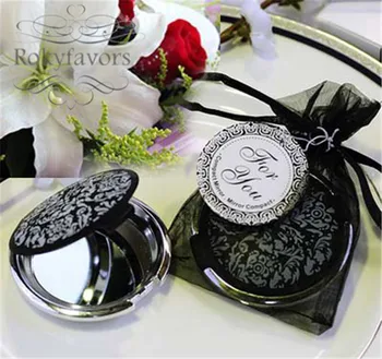 

FREE SHIPPING 50PCS Damask Mirror Compact Favors Casamento Favor Party Souvenir Birthday Party Gifts Bridal Shower