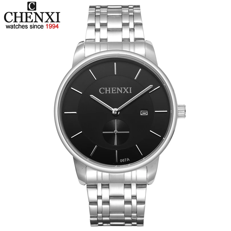 Small dial work Classic black and white dial chronograph Watch