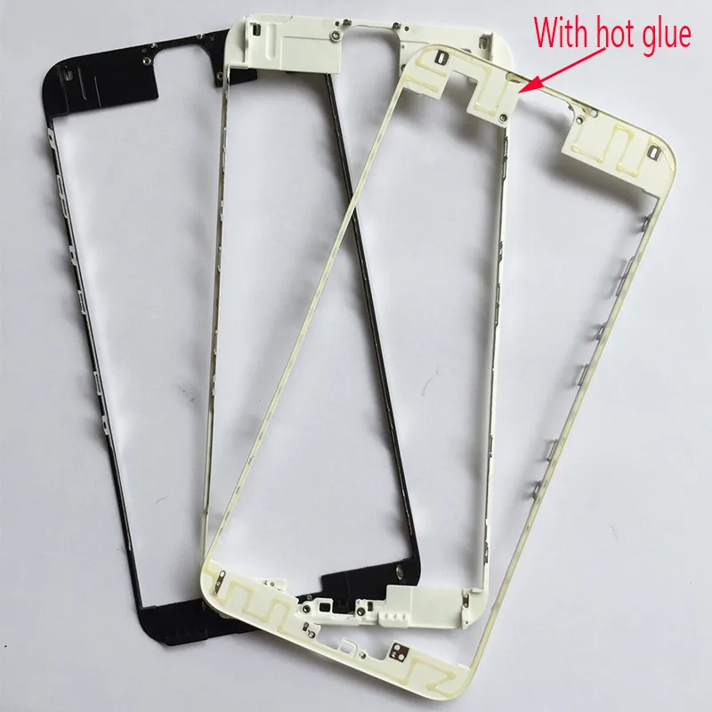 

Wholesale 10pcs/lot Lcd & touch screen frame front bezel supporting bracket with hot glue for iPhone 5 5G 5S 6 6Plus 6S 6SP