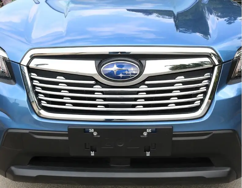 

NEW Car Front 3D bumper Mesh Vent Hole Dirt Grille Grills & Fog Lamp Cover Trims For 19 SUBARU Forester 2019 BY EMS