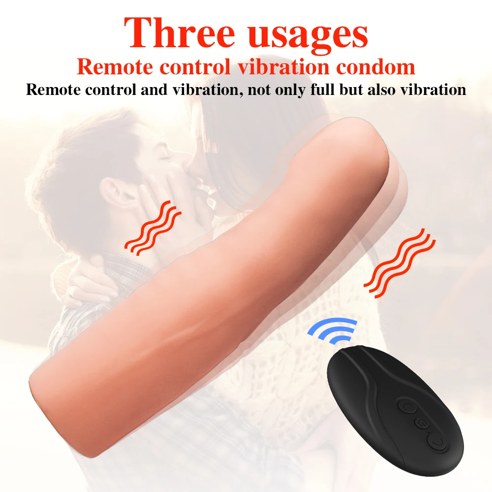 Clitoris Stimulate Vibrator For Men Penis Thicken Extended Ejaculation Dick Condom Penis Sleeve Remote Vibrator Sex Toys For Men (11)