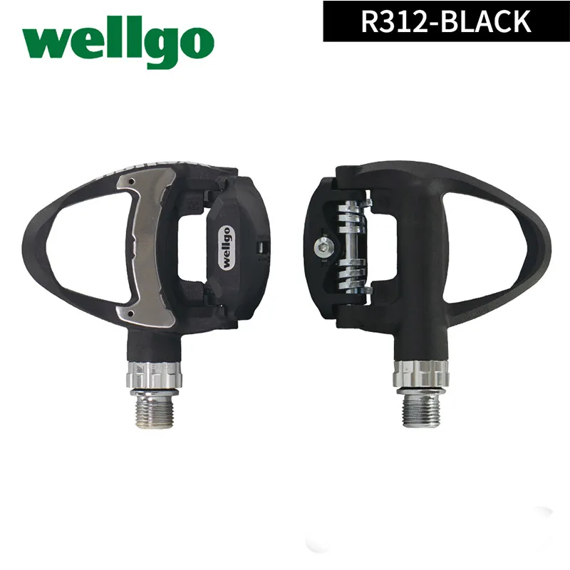 

Wellgo R312 Pedal 249g Ultra-Light Carbon Road Bike Clipless Pedals with 3 Bearing look keo Compatible include two pairs cleats