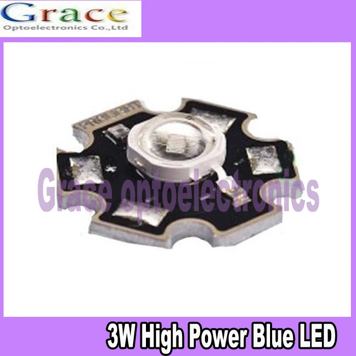 

10PCS 3W High Power Blue LED Emitter 465-475nm 60lm with 20mm Star Base