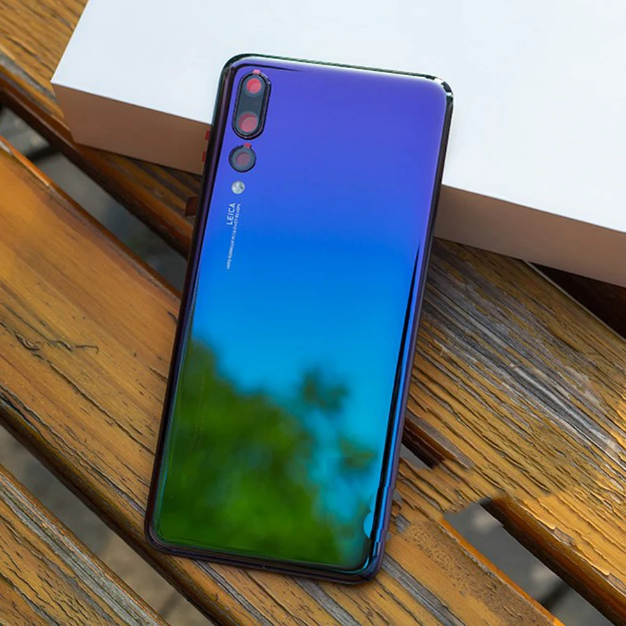 100% оригинальное стекло для Huawei P20 PRO задняя крышка батарейного отсека корпус