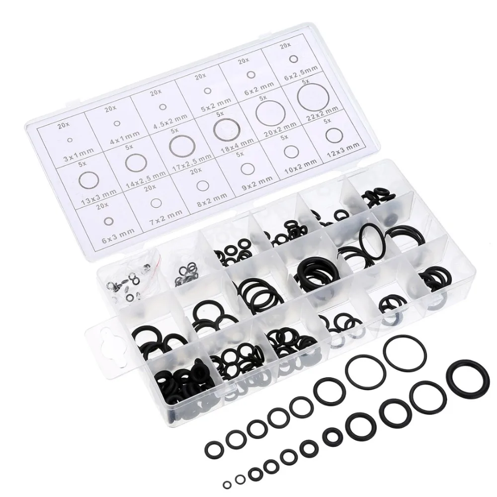 225 tlg O-Ring Gummi Dichtringe Sortiment Dichtungsring Gummidichtung Set B8044