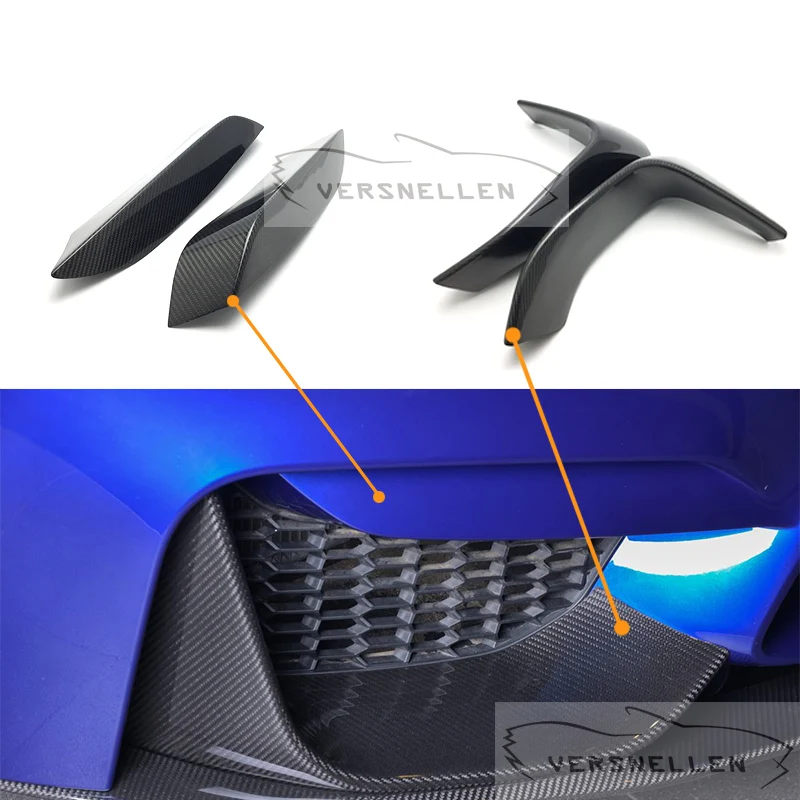 

Car Styling Dry Carbon Fiber M performance Front Canards Forward Splitters For BMW F80 M3 F82 M4 2014 2015 2016 2017