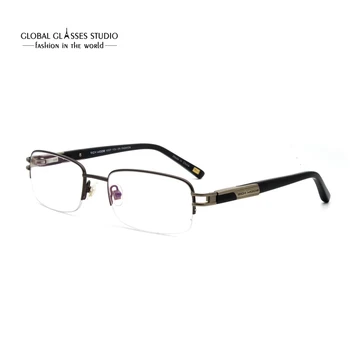 

Men Metal Half Rim Acetate Business Eyewear Eyeglasses Optical Frame RM00473-C23
