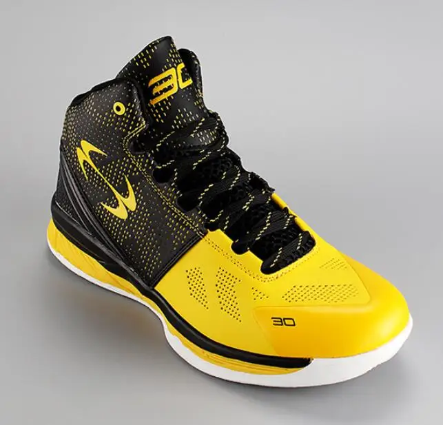 Спортивная обувь для мужчин, Баскетбольная обувь из искусственной кожи, Детская противоскользящая Баскетбольная обувь для мальчиков, дешевые мужские кроссовки для улицы - Цвет: SS-2076 Black Yellow