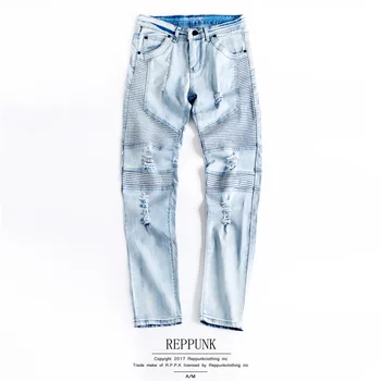 

Straight Summer Winter Mens Jeans Brand Casual Fashion Ripped Denim Trousers Pockets Autumn Men Clothes 2018 Plus Size