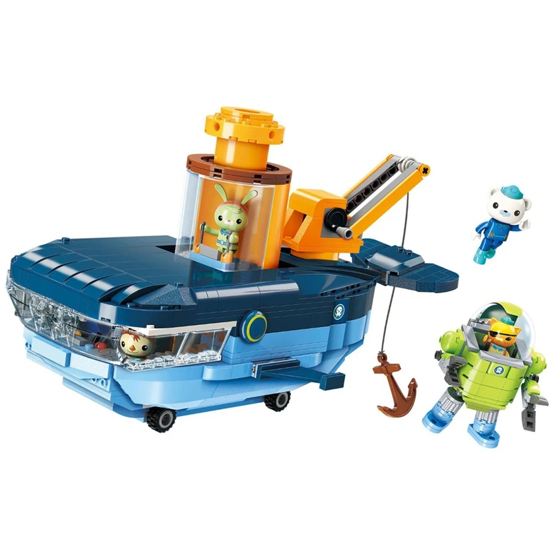 

ENLIGHTEN Ideas Blue whale Ship Yacht Octonaut Cartoon Building Blocks Sets Bricks Model Kids Classic Compatible duplo