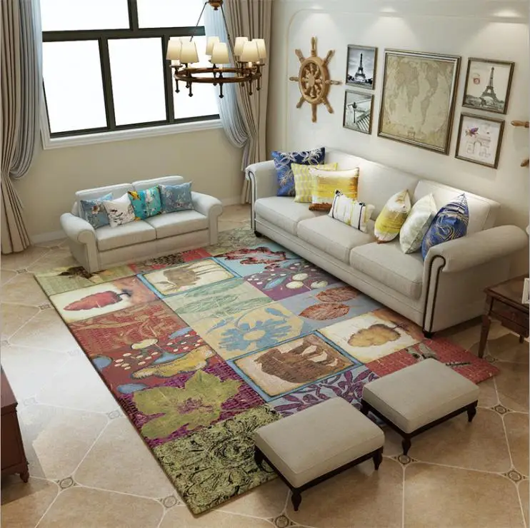 Американские сельские ковры для гостиной, домашние коврики и ковры для спальни, журнальный столик, напольный коврик, Противоскользящий коврик для Кабинета - Цвет: JG-08A