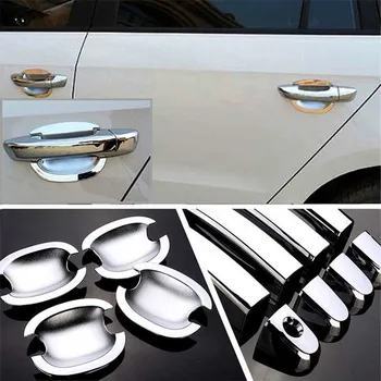 

Non-Rusty Chrome Door Handle Bowl Cover Cup Overlay Trim For VolksWagen Polo