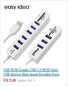 Мини-usb 3,0 концентратор USB разветвитель 4 порта Высокоскоростной Мульти USB Hab 5 Гбит/с 3 концентратор адаптер ультра тонкий для ноутбука Компьютерные аксессуары