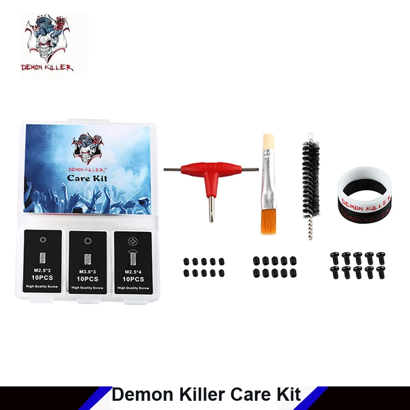 

Original Demon Killer Care Kit e-cig tools with allen key coil cleaning tools vape bands rda screws For Rebuilding RDA RTA Tank